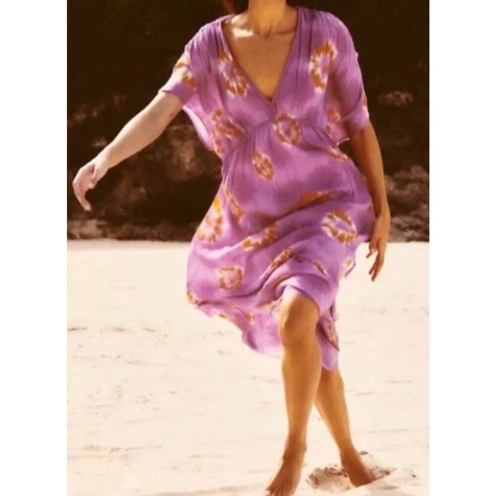 MSRP $70 NWT Easel Floral Printed Midi Kaftan Dress Size M-L | SAME DAY SHIP - Picture 3 of 9